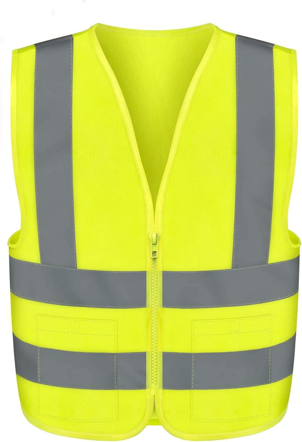 Neiko High Visibility Safety Vest ANSI Class 2 2 Pockets Neon Yellow 3XLarge 3XL