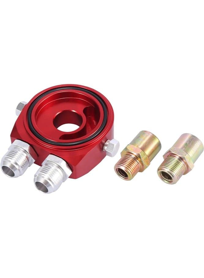 Automotive modification oil filter sandwich adapter kit for cooler plate suitable for AN10/8 aluminum oil filter and oil cake