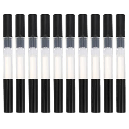 Lurrose 10pcs Transparent Twist Pens Empty Nail Oil Pen Brush Cosmetic Lip Gloss Container Applicator Eyelash Growth Liquid Tube for Beauty Supplies 3ml Color 2