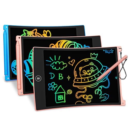 bravokids Toys Gifts for 36 Years Old Girls Boys 3 Pack LCD Writing Tablet with 6 Stylus 85 inch Colorful Doodle Board Drawing Pad for Age 3 4 5 6 7 8 Years Old Kids
