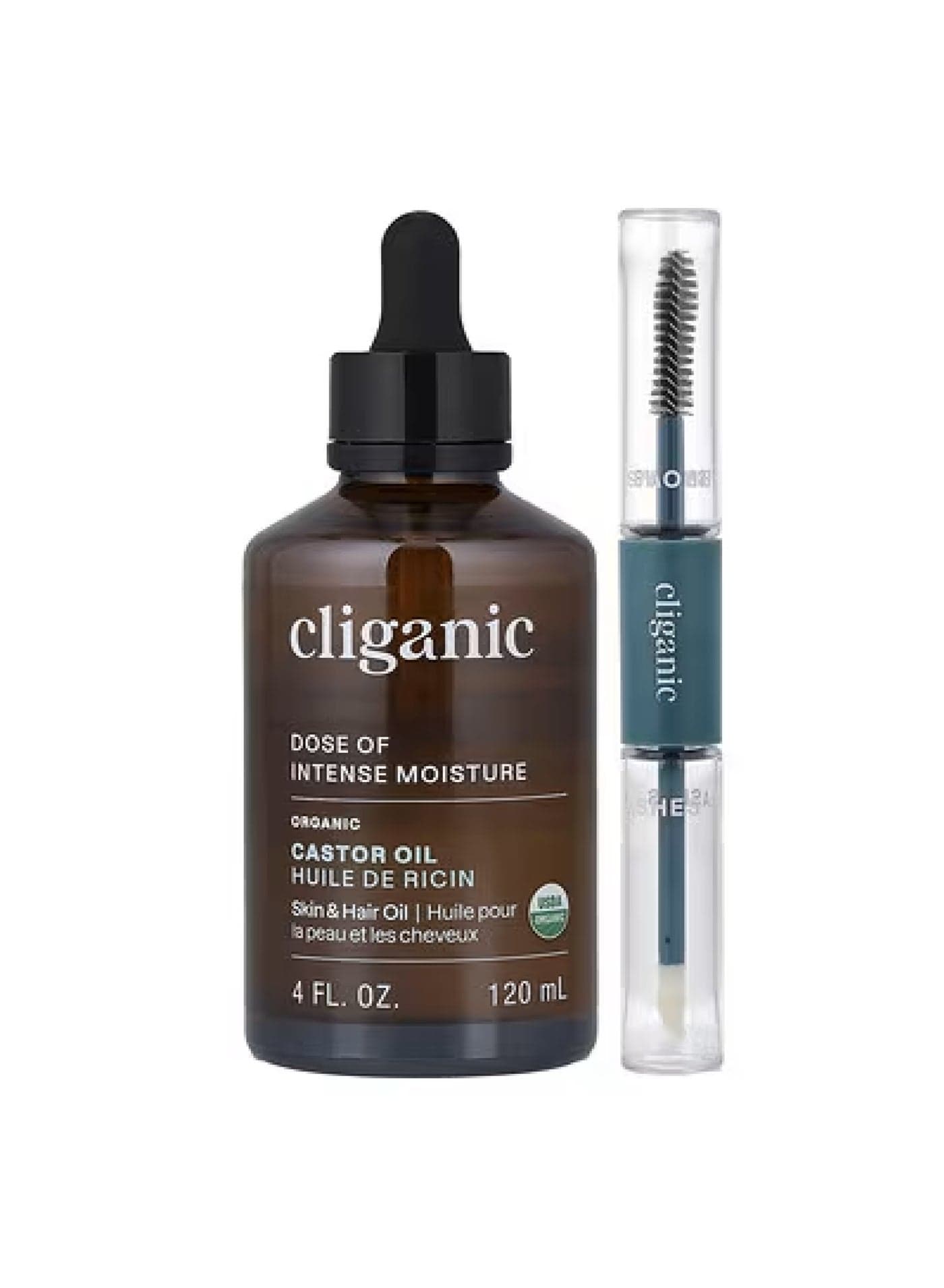 Dose of Intense Moisture™, Organic Castor Oil, Lash & Brow Set, 4 fl oz (120 ml)