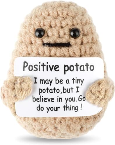 Letken Positive Potato Crochet Mini Knitted Potato Toy Home Decorations Encouragement Gifts Positive Potat