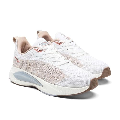 ASIAN Titan-06 Men's Sports Shoes| Lightweight & Breathable Lace-Up Running Shoes | Stylish All-Day Comfort Trainers for Gym, Walking, Casual (Offwhtbeig)-UK 10