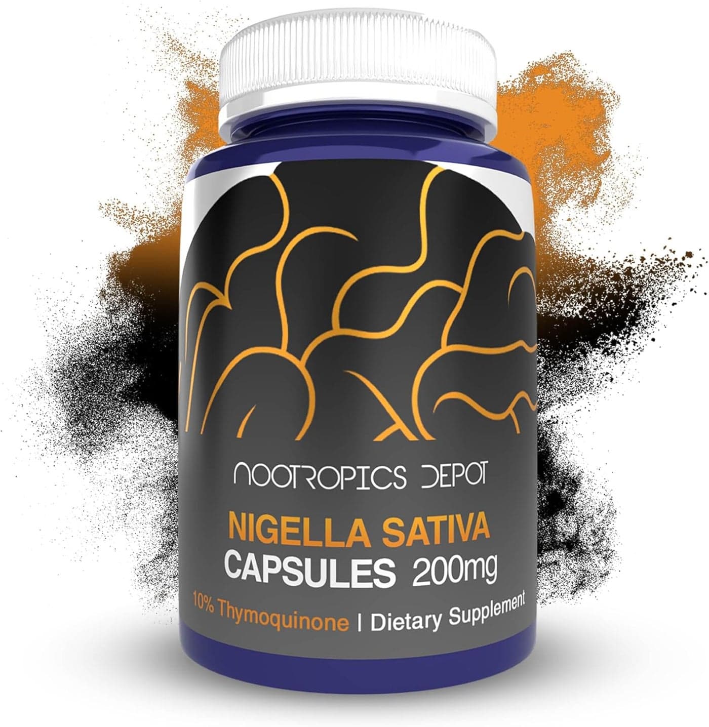 Nootropics Depot Nigella Sativa Extract Capsules 200mg 120 Count Minimum 10 Thymoquinone Content Black Seed Oil Extract Supports Brain Health Memory Liver Health and Immune Function