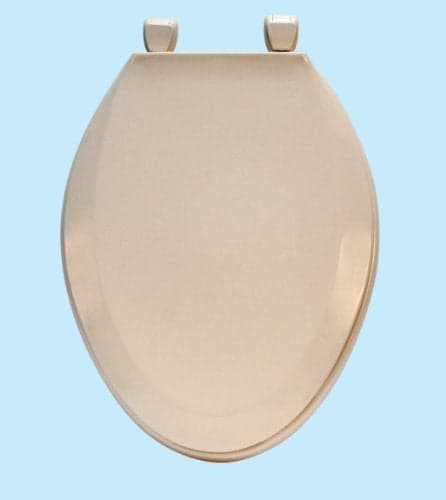 Centoco 1600BN Closed Front with Cover Top Mount Plastic Hinge, Elongated, Bone