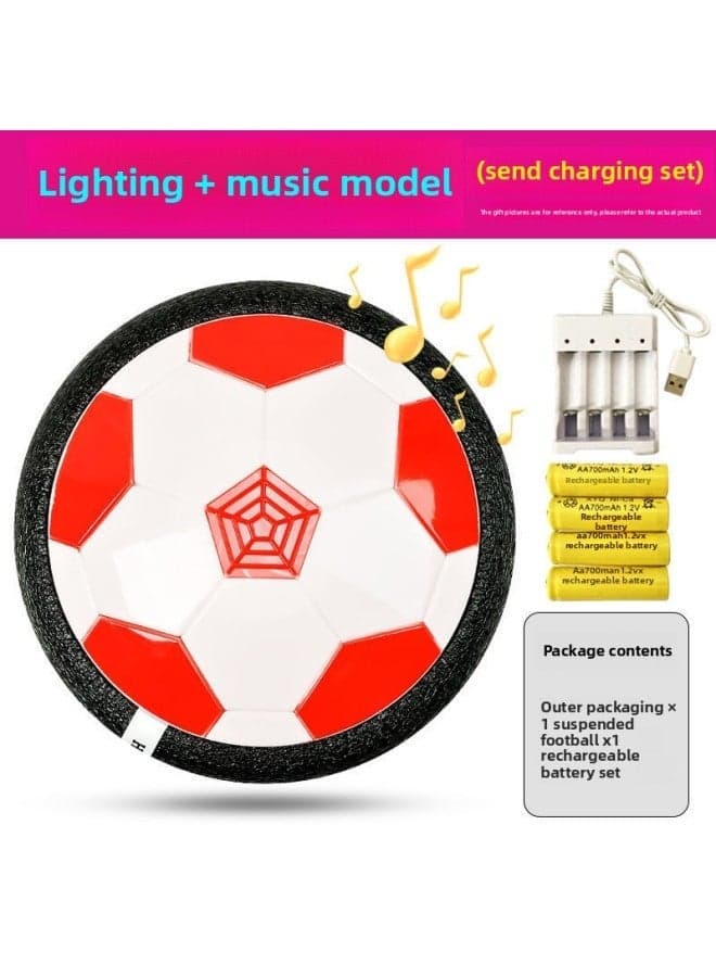 Red Electric Air Cushion Football Toy for Kids - Drop-Resistant, Crash-Resistant, Parent-Child Interactive, Educational Play, rechargeable Battery - High Traffic s: Kids Football T