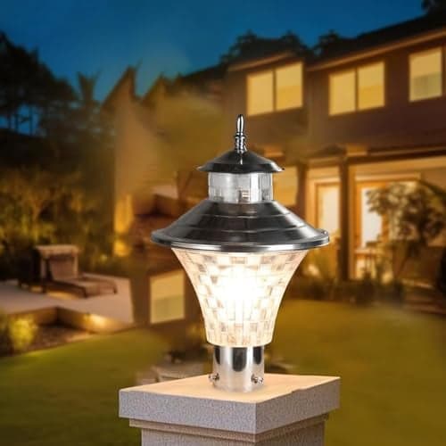 DarkVision Weatherproof Outdoor Gate Lamp for Pillars and Pathways Decorative Post Light for Driveways, Garden Walls & Balconies Ideal for Exterior Home Lighting (Without Bulb)