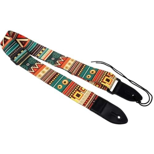 Xtore Printed Polyester Adjustable Wide Strap for Guitar | Modern Design | Ultra Comfortable - Pack of 1