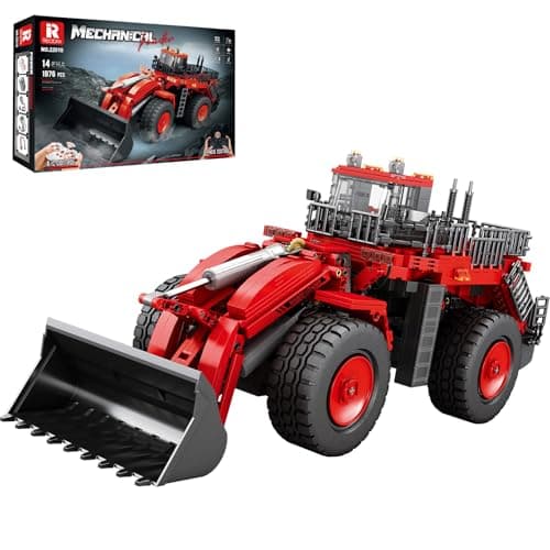 Reobrix Bulldozer Building Blocks Set 22010 Engineering Vehicle Model Kit for Adults Remote Control Excavator Toy with 4Wheel Drive Gifts for Kids Ages 14 1876 Pieces