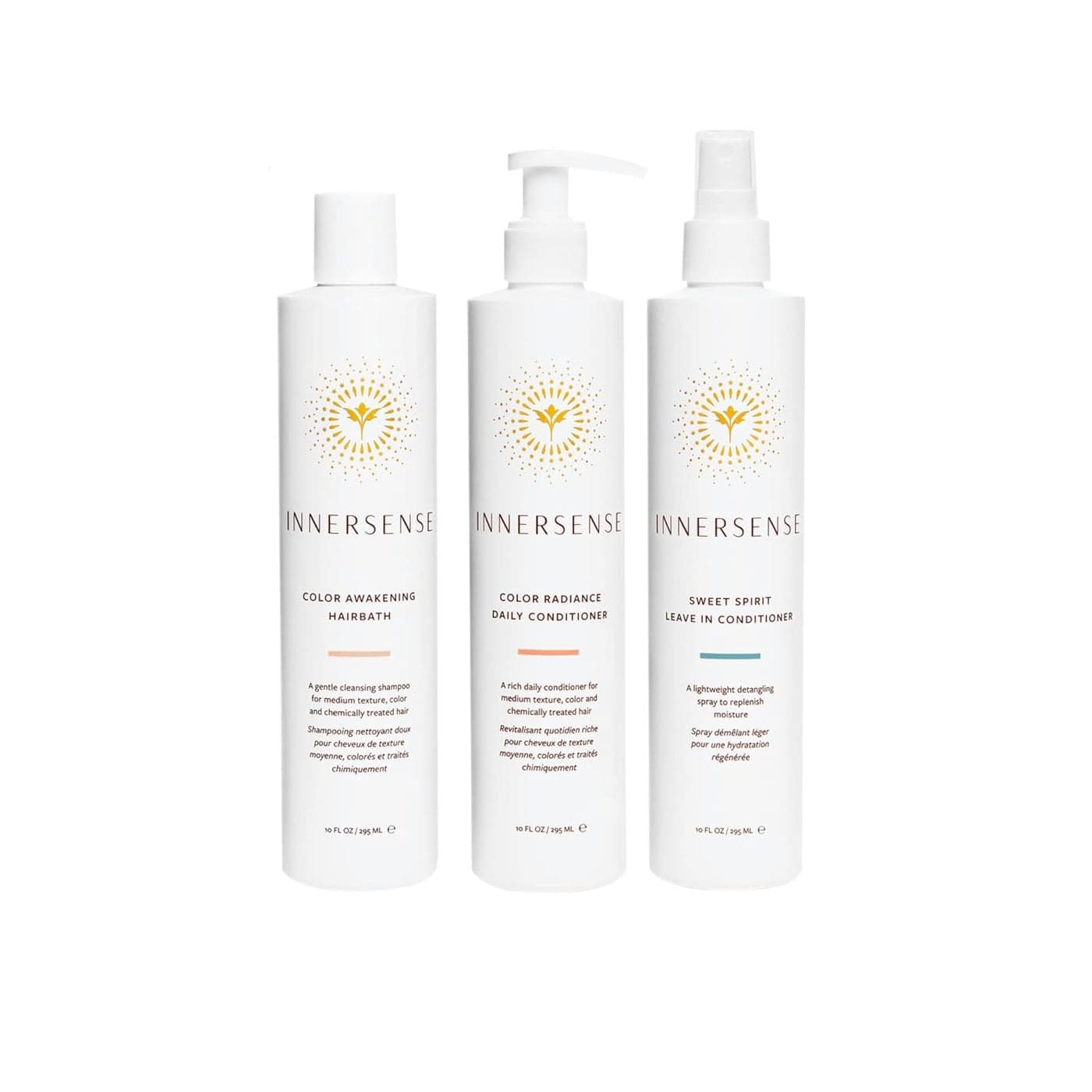 INNERSENSE Organic Beauty Natural Color Trio Set NonToxic CrueltyFree Clean Haircare Color Safe Keeps Color Vibrant