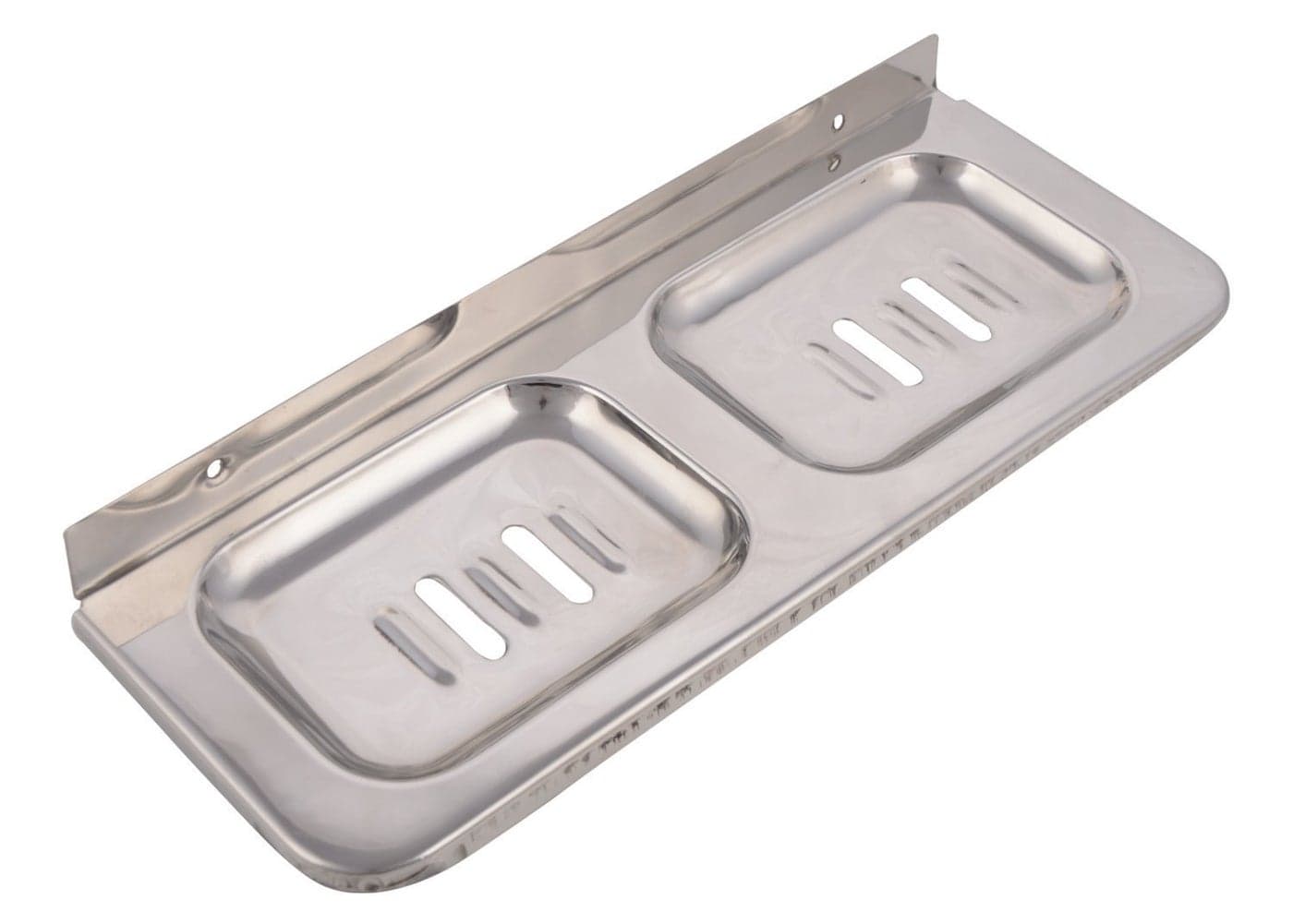 MLD Heavy Duty Classic Stainless Steel Double Square Soap Dish/Soap Tray/Soap Rack for Multi Bathroom Accessories (8 cm x 6.25 cm x 6.25 cm,