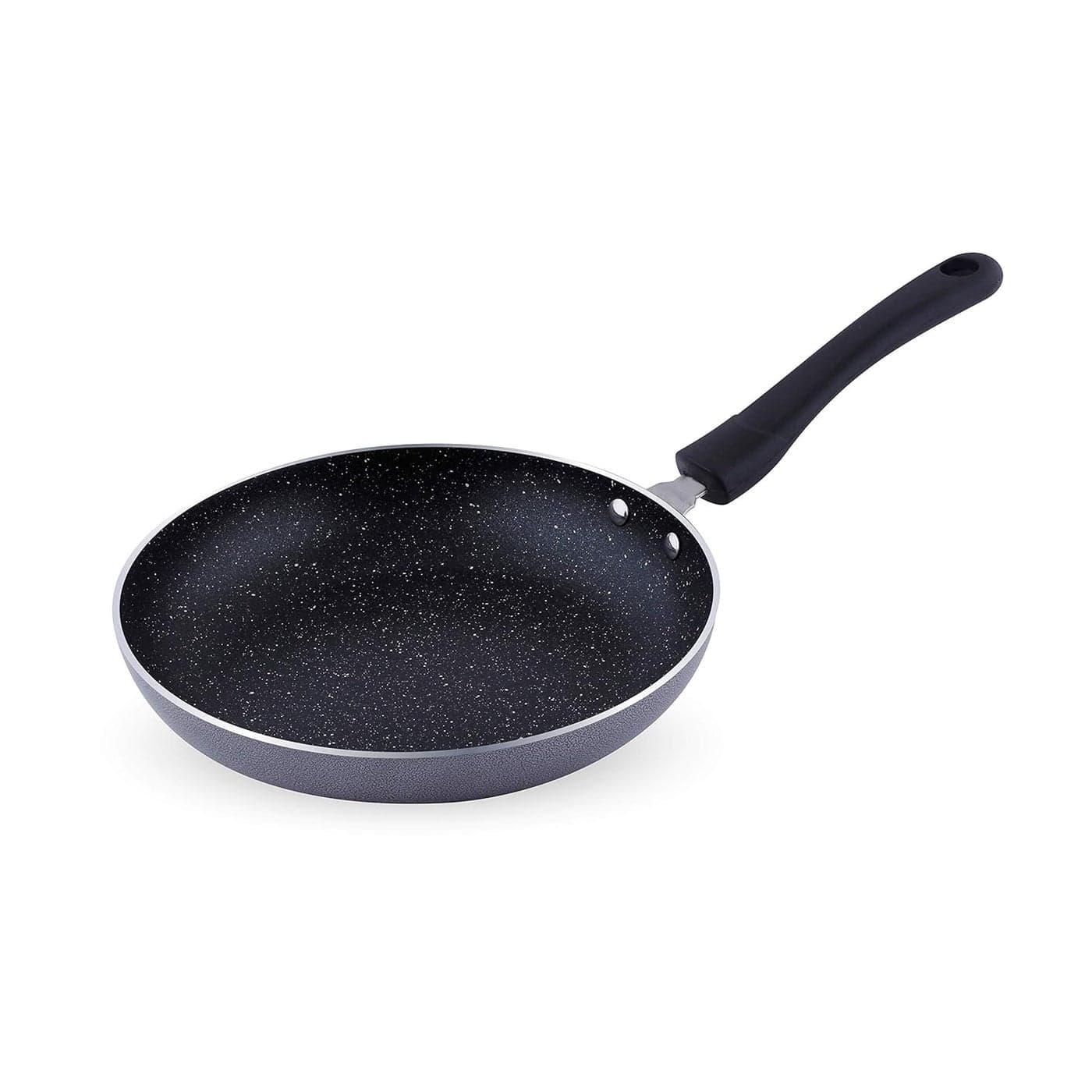 Attro Non Stick Gas and Induction Compatible Tapper Fry PanOmelette PanFry PanTapper Pan240 Mm Spatter Finish Black