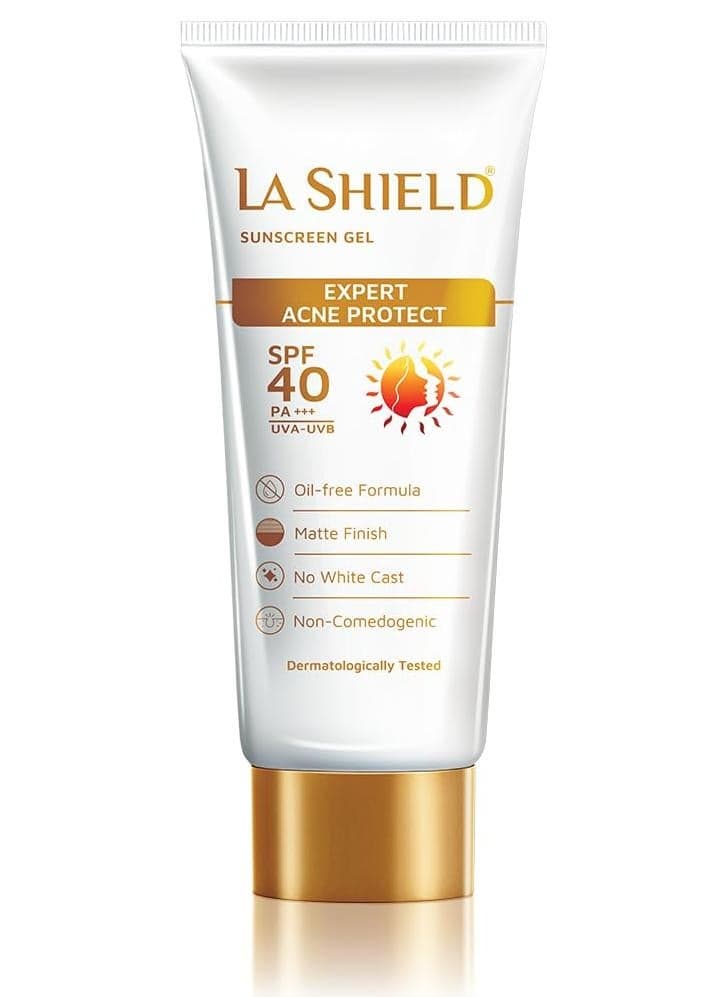 La Shield SPF 40 PA Mineral Sunscreen Gel Superior Matte Finish Oilfree Lightweight No white cast For Acne Prone Oily or sensitive skin Dermatologist Prescribed 50g