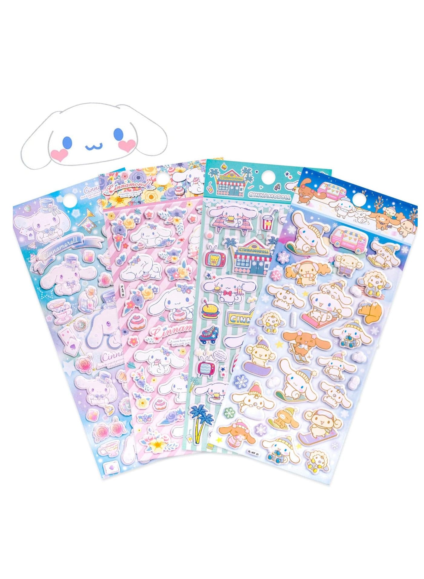 4 Sheets Kawaii Puffy Stickers, 3D Cute Anime Puffy Stickers for Kids, Waterproof Reusable Puffy Sticker Kit for Toddlers Boys Girls Teens