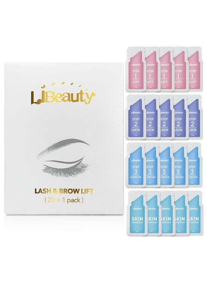 Brow Lamination Kit Lash Lift Kit Lasting 8 Weeks Sachet Disposable Upgraded Version Curling Perming Wave Lotion & Liquid Set Home Perm Kit
