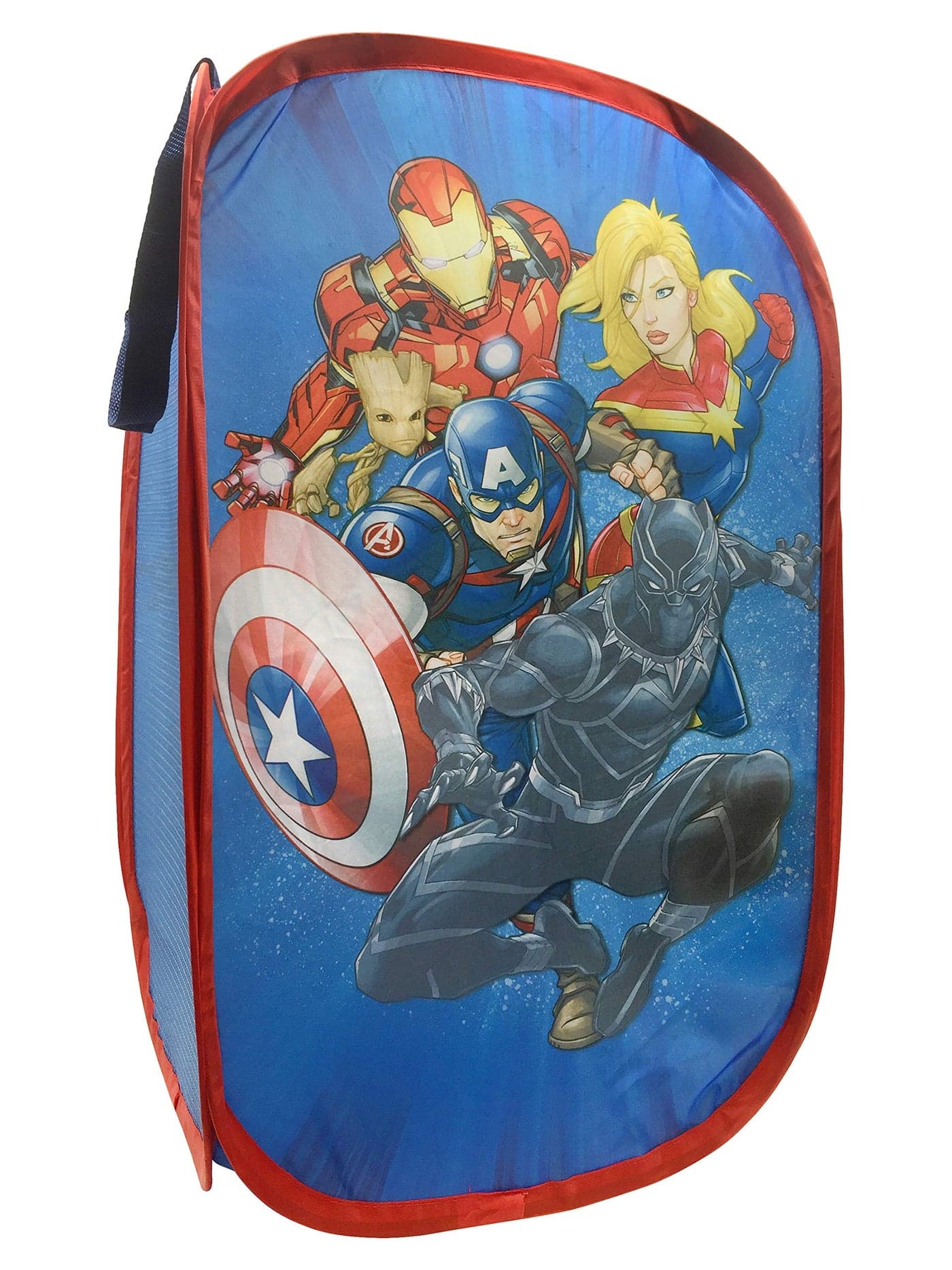 Jay Franco Marvel Spiderman Web Sling Pop Up Hamper - Mesh Laundry Basket/Bag with Durable Handles, 22" x 14"
