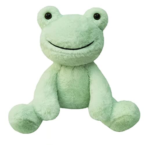 Doindute Green Plush Frog Stuffed Animal Toy Soft Cuddly Plushie Hugger Toy for Boys Girls Gifts for Kids or Girlfriend 85 Inches