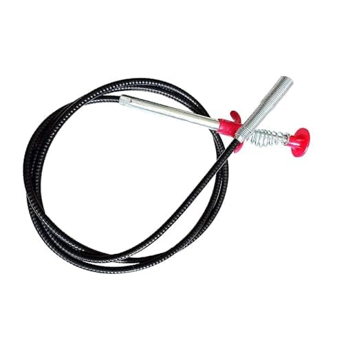 Pivalo Drain Cleaner Wire Stick Stainless Steel Hair Catching Claw Drain Sewer Cleaning Spring Sink Pipe Plunger Unblocked Kitchen Bath Basin Hairs Remover Tool (60cm,1 Pc)