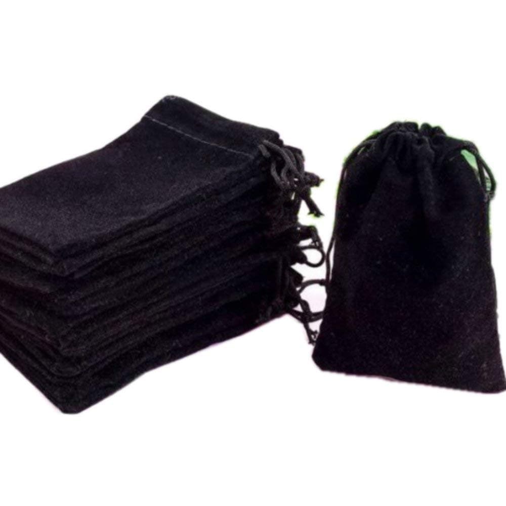 GYBest Black Jewelry Bag Velvet Pouches With Drawstrings 3x4 Small Drawstring Gift BagsCoin PouchVelvet Bags for Jewelry Pouches Drawstring Bags Black 200pcs3 X 4velvet