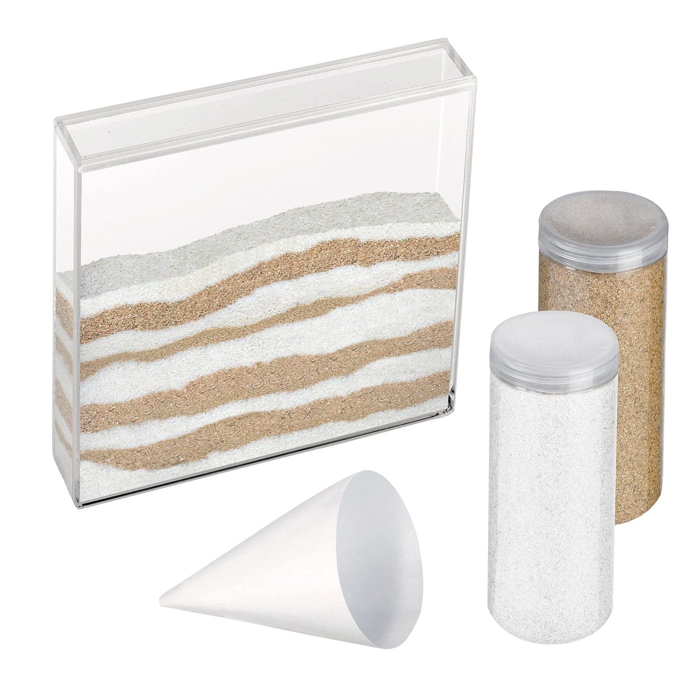 Lillian Rose Acrylic Unity Ceremony Set with 2 Containers of Colored Sand 125 Clear