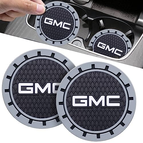 Car Cup Holder Coaster for GMC Sierra Denali Canyon Terrain Yukon Jimmy Acadia Recessed Silicone Cupholder Coaster Interior Accessories 275IN 2Pack 04