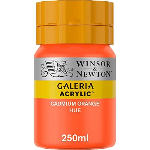 Winsor & Newton Galeria Acrylic Color, 250ml (8.4-oz) bottle, Cadmium Orange Hue