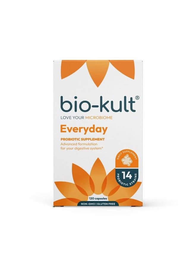 Everyday Probiotics | 14 Strains | Adult Probiotic Supplement | Non-GMO, Gluten-Free | 120 Capsules