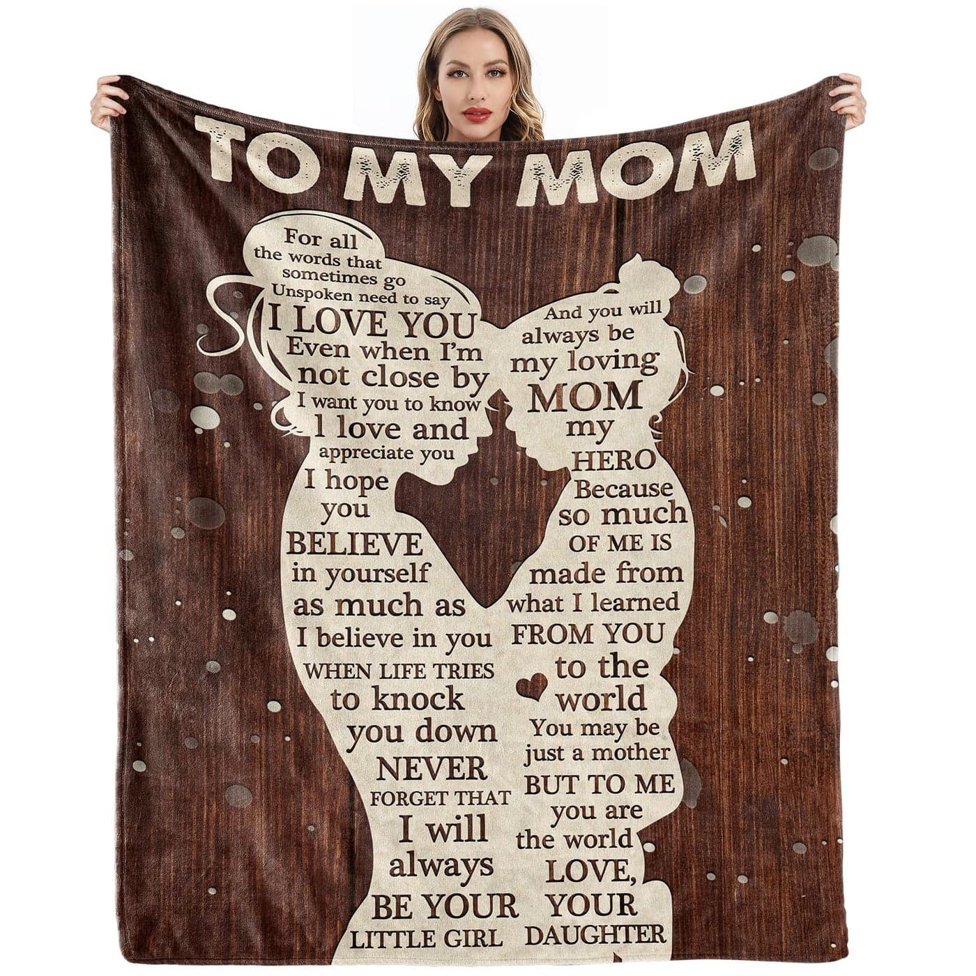 lpmisake Gifts for Mom from Daughter Mothers Day Birthday Gifts for Mom Great Mother Gifts Blanket Presents for Mothers Day Christmas Soft Cozy Flannel Custom Throw Blanket 60x50 Inches