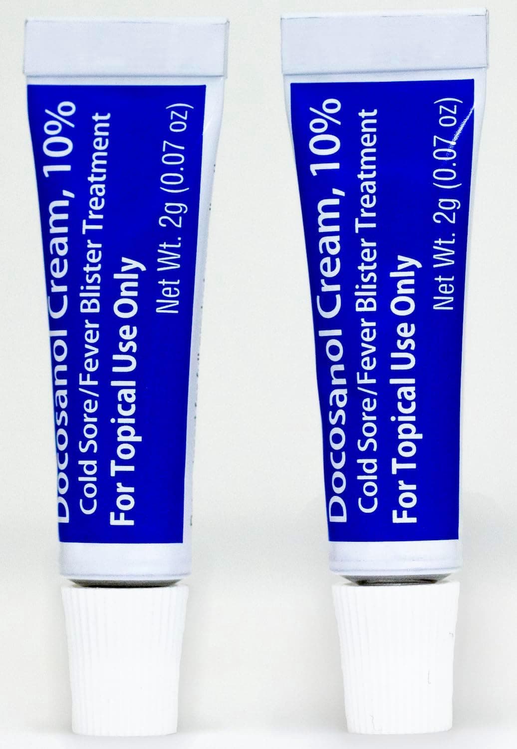 Fast Acting Cold Sore/Fever Blister Treatment - Docosanol 10% Cream (0.07 oz - 2 Tubes) - Medicine to Shorten Healing Time