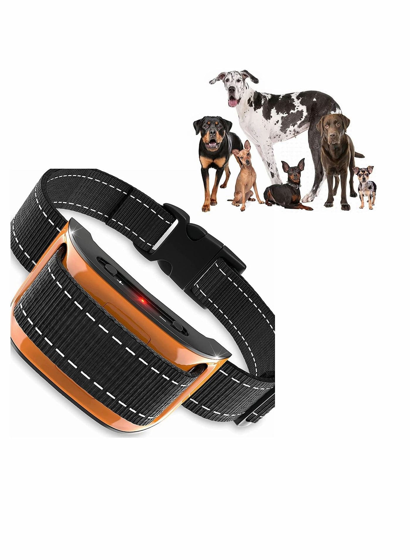 Dog Bark Collar For Large Small Medium Dogs 5-150 Lbs No Shock no with Smart Sensitivity Intensity Beep Vibration Release Anti Barking Behavior Training Device