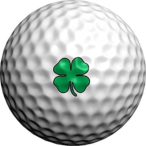 Golfdotz - Golf Ball Markers, Unique Golf Ball Stamps and Golf Ball Stickers for Marking Golf Balls, Durable Golf Ball Decals, Golf Accessories for Men and Women, Lucky Clover (32 Count)