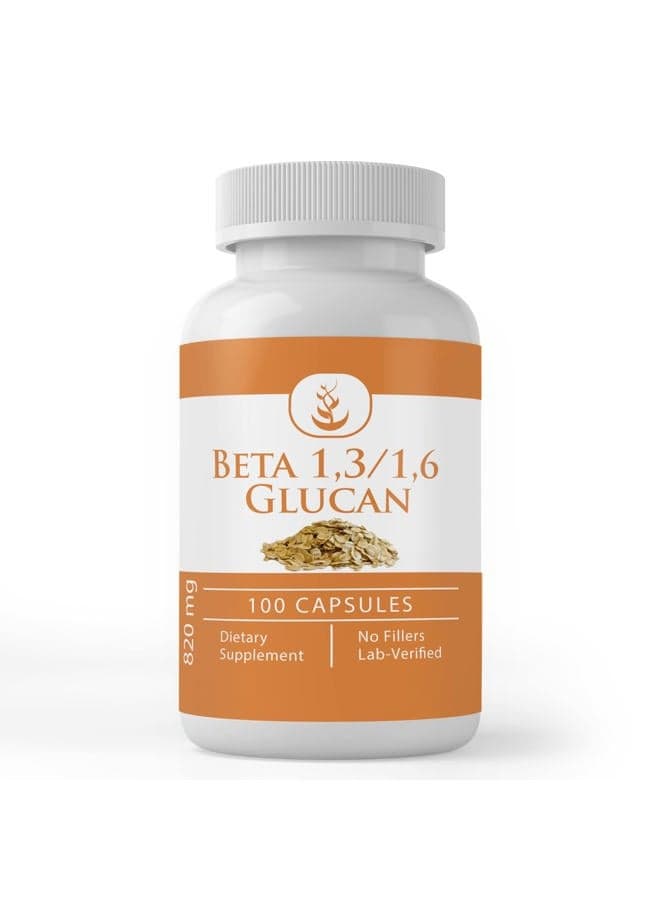 Pure Original Ingredients Beta Glucan 1,3/1,6, (100 Capsules) Always Pure, No Additives Or Fillers, Lab Verified