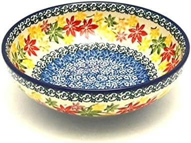 Polish Pottery Bowl Contemporary Salad Maple Harvest