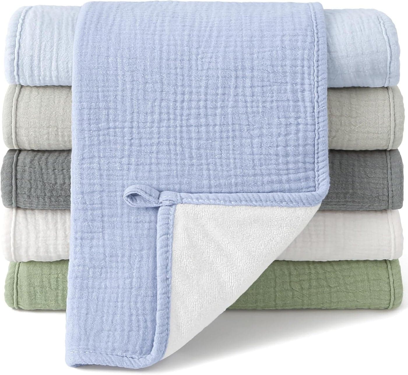 Bearmoss Muslin Burp Cloths 100 Cotton Baby Burping Clothes Large Extra Soft Absorbent for Unisex Newborn Boy and Girl 20x10in 6 Pack