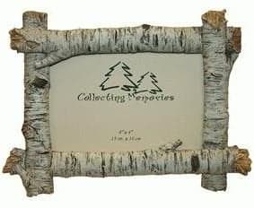 Rustic Birch Wood Log 4x6 Photo Frame (Horizontal)