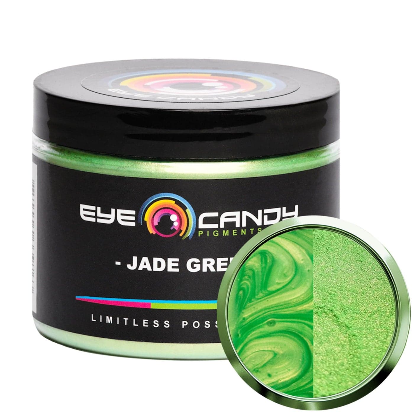 Eye Candy Pigments Premium Green Mica Powder Jade Green 50gr for Epoxy Resin Soap Paint Woodworking Acrylic Pouring Bath Bombs Fishing Lures DIY Arts and Crafts Additive
