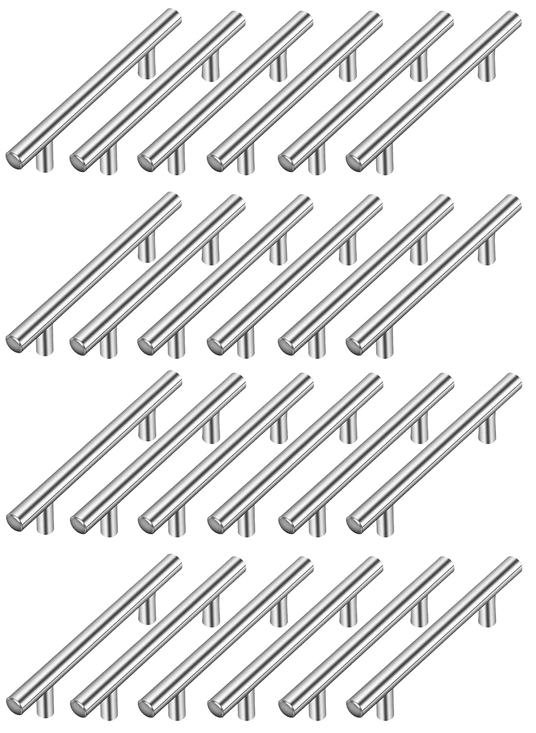 STORE 2508 Stainless Steel Cabinet Handles Pulls 6 Inches Brushed Steel Pack of 24 Pull Handle