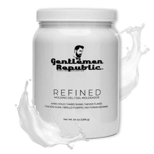 Gentlemen Republic 64oz Refined Hair Gel for Men Premium Gel For Men Humidity Resistant AlcoholFree All Day Shine and Hold for All Hair Types and Never Flakes Made in the USA