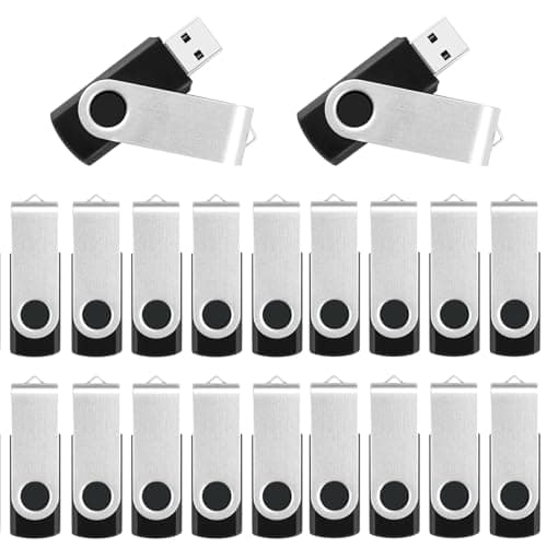 8GB Thumb Drives 20 Pack, Bulk USB Flash Drives Memory Stick Jump Drive with LED Indicator, Swivel Photo Memoria USB Stick Zip Drive Pendrive Data Storage and Backup Flashdrive for Computer