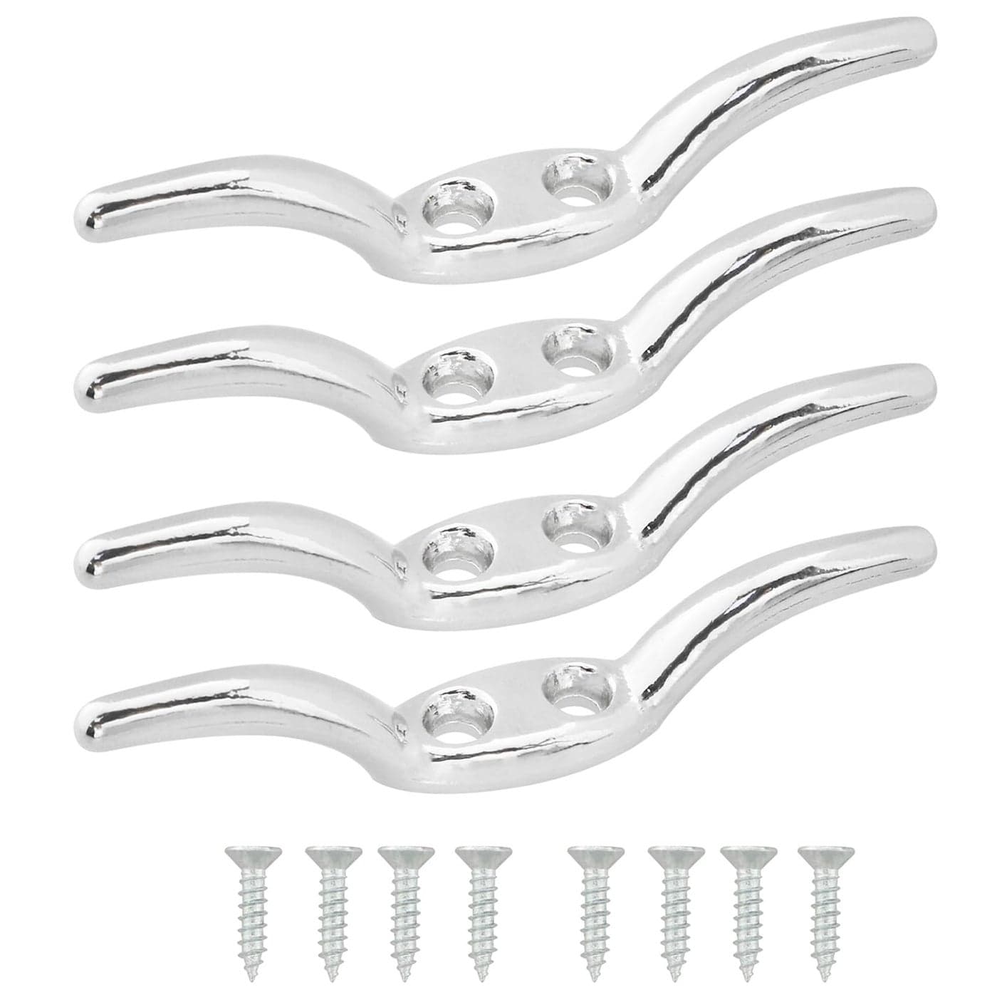 AXLIZER 4PCS Blind Accessories Hooks Blind Cord Cleat Blind Cord Safety Kits Blind Cord Winder Rope Cleat Hook for Blinds and Flagpoles Boats Awnings Tarpaulins