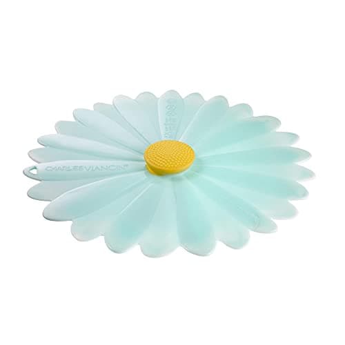Charles Viancin - Daisy Silicone Lid for Food Storage and Cooking - 11''/28cm - Airtight Seal on Any Smooth Rim Surface - BPA-Free - Oven, Microwave, Freezer, Stovetop and Dishwasher Safe - Aqua
