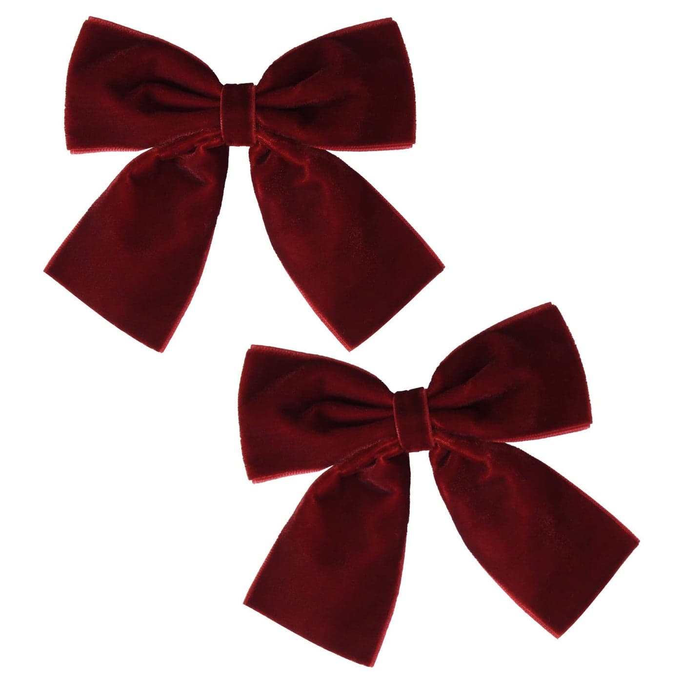 2PCS Velvet Hair Bows Red Hair Ribbon Clips 4 Big Fall Alligator Clips Hair Accessories for Women Girls Toddlers Kids Baby