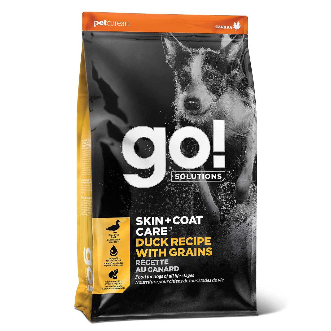 Go Solutions Skin Coat Care Dry Dog Food Duck Recipe with Grains 12 lb Bag