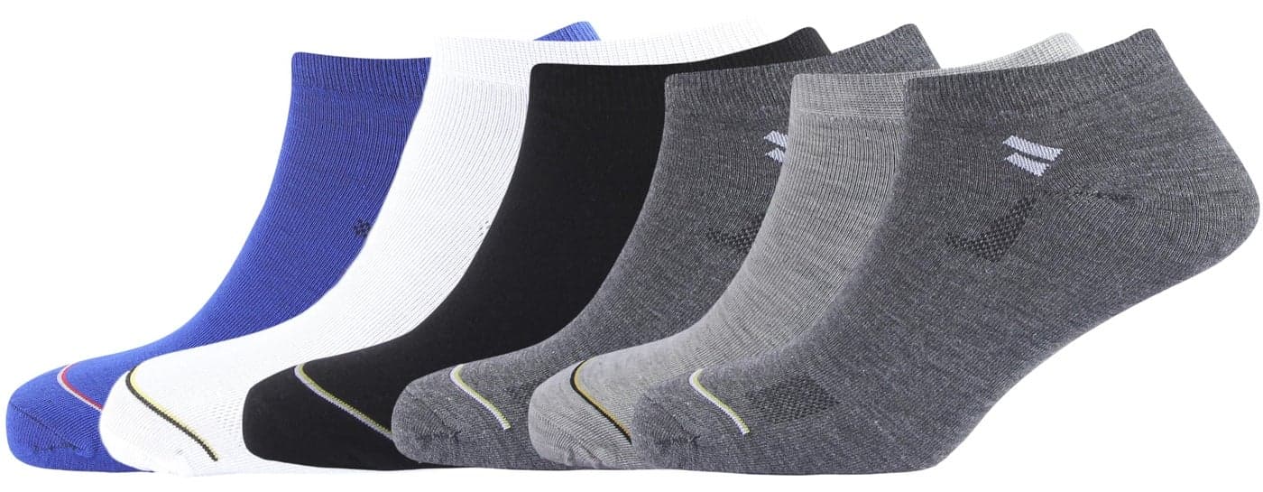 SJeware Polyester Men And Women Solid Ankle Length Socks (Pack Of 6), Multicolor