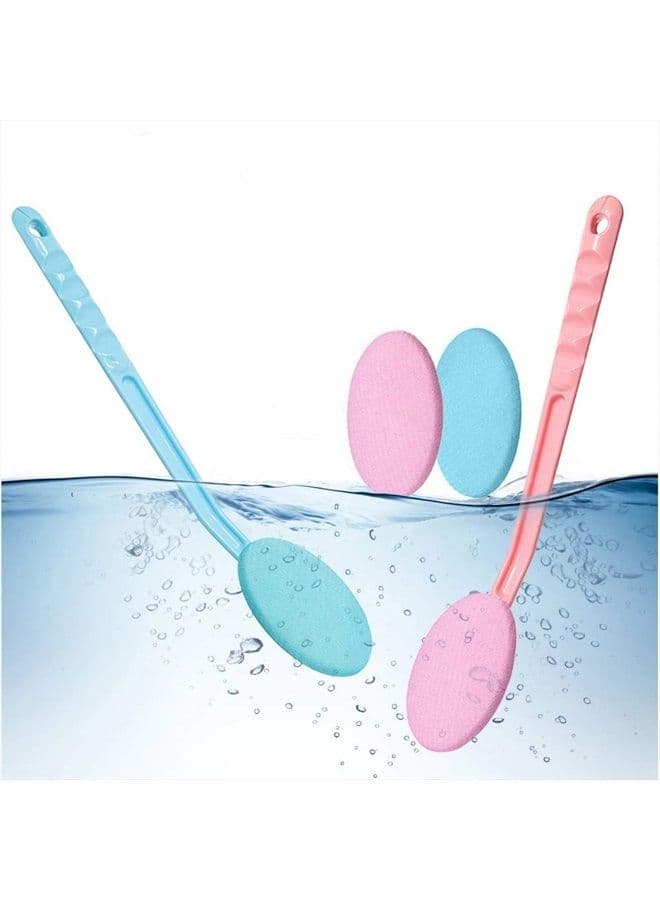 2 PCS Body Lotion Applicator Back Washer for Shower, Eyxformula Long Handle Self Tanning Back Applicator Back Lotion Applicators, Back Moisturizer Sunscreen Applicator