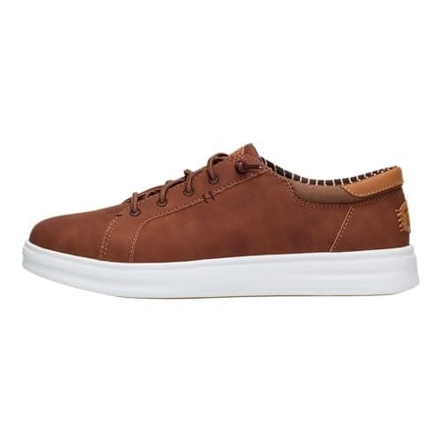 HEYDUDE Men’s Paul Pro, Cognac Size 10.5 | Lightweight Slip On Shoes for Men | Casual Sneakers | Comfortable & Breathable Everyday Footwear