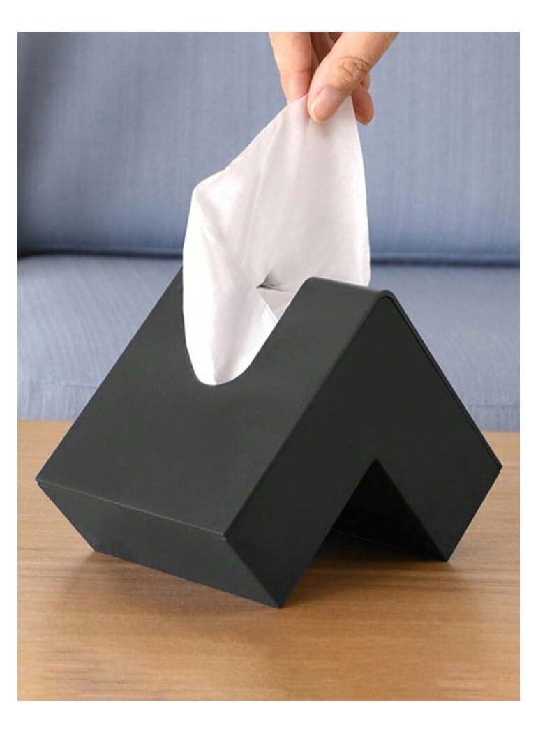 Creative L-Shaped Tissue Box Black