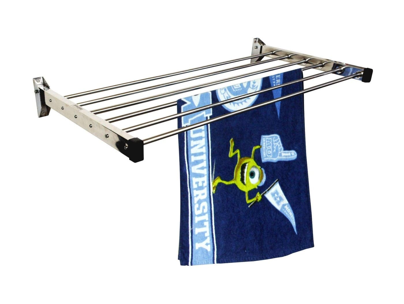 homWell Stainless Steel Heavy Duty 6 Pipe X 2 Feet Clothes Drying Stand wall Mounted | Foldable wall Mount Cloth Drying Stand | Cloth wall Mounted Stand Foldable