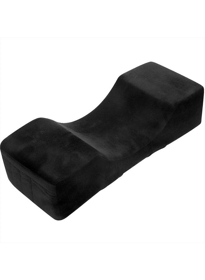 Eyelash Extension Velvet Lash Pillow Beauty Salon Memory Foam Neck Pillow for Lash Extension Grafting Make Up (Black)