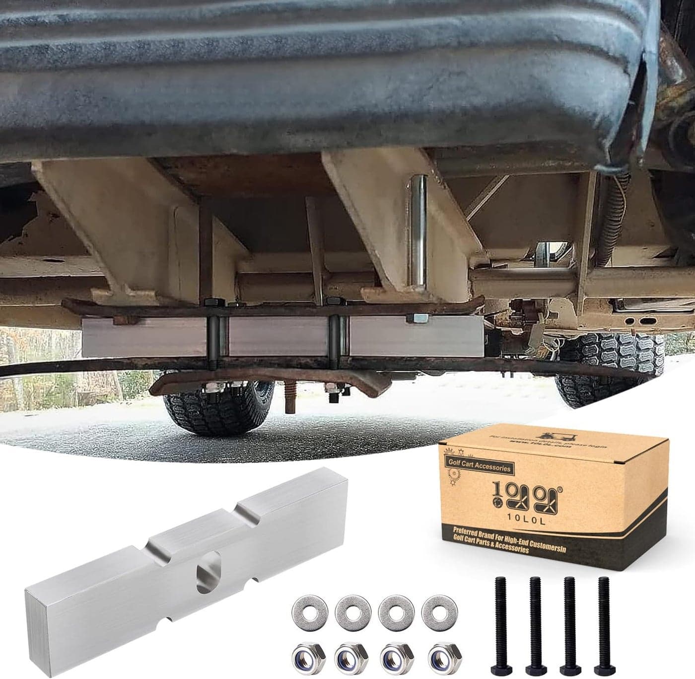 10L0L Golf Cart Low Pro Front End Lift Kit Block for Club Car DS Gas & Electric
